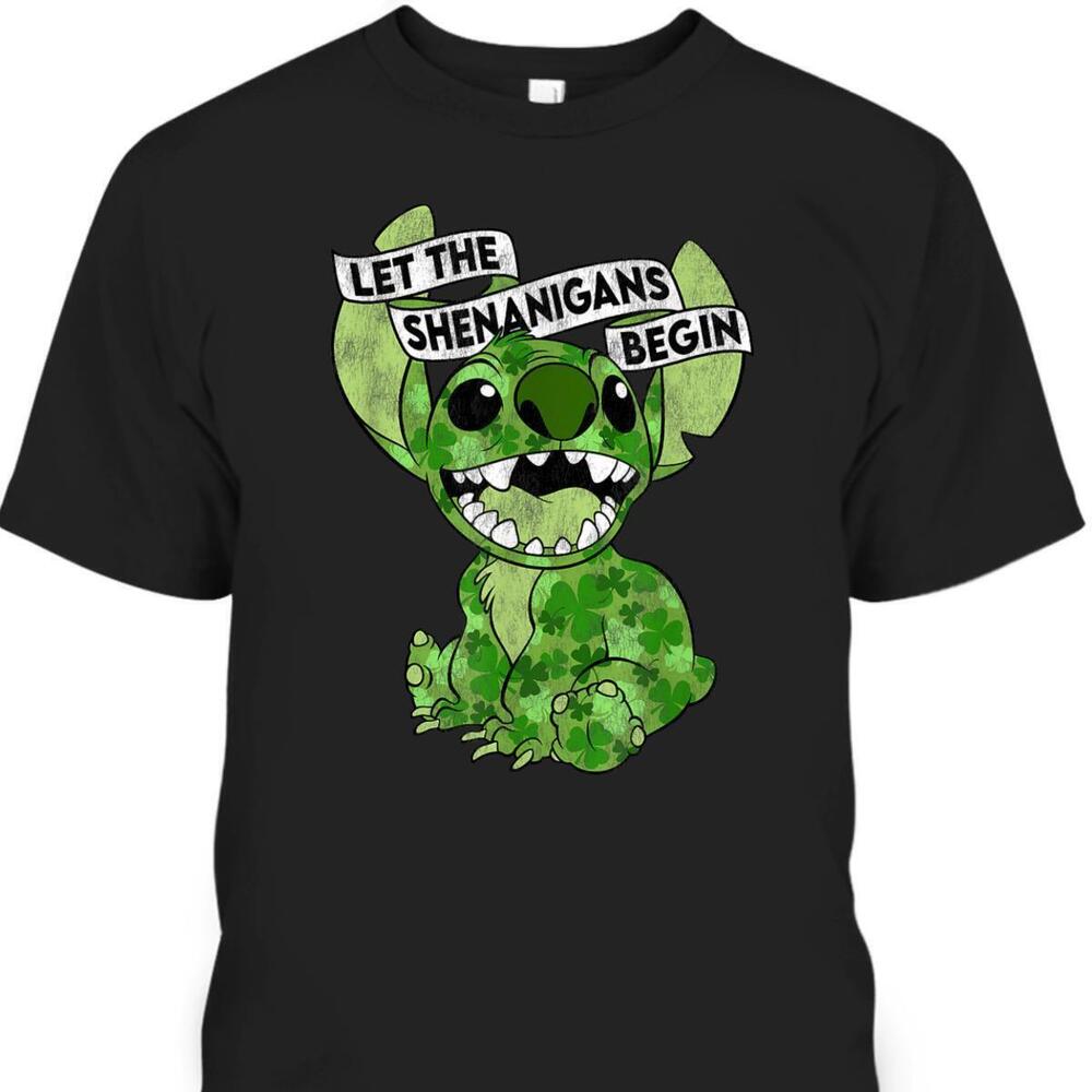 Disney Lilo Stitch St Patricks Day Stitch Shenanigans Tshirt